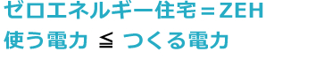 ゼロエネルギーハウスZEH